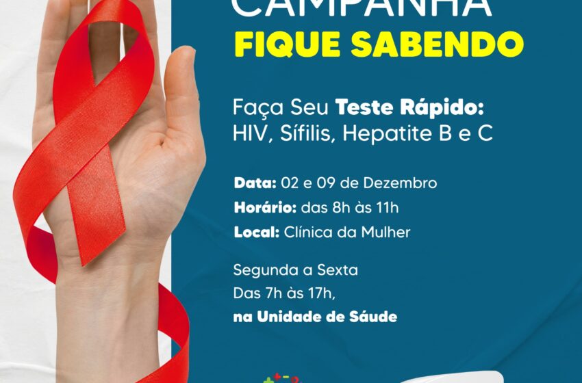  Saúde inicia campanha FIQUE SABENDO