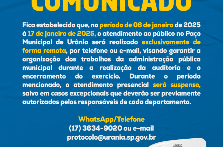  COMUNICADO